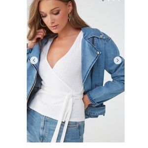 Whit Mock Wrap Long Sleeve Tee